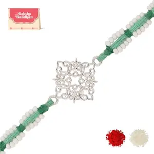 VOYLLA Vintage Filigree Designer Brass Rakhi For Brother|Brothers's Rakhi|Gift For Brother|Rakshabandhan Special|
