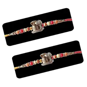 WingsCreations Crafts Shivling Rakhi for Kids with Roli Chawal - Rakhi for Toddler, Infant, Kids Brother,pack of 2