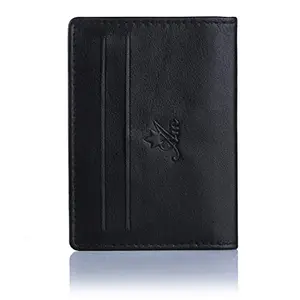 Am leather RFID Safe Slim Unisex Credit Card Case Black