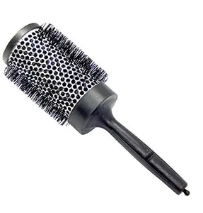 FEELHIGH cosmetics Medium Hot Curling Round Hair Brush For Men And Women, Black and White Color (58MM)