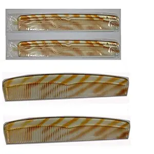 MK'S Set of Brite Men's Comb Gold Seal 7" and 8" (2 pc each) - Pack of 4