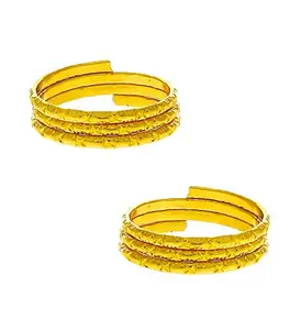 Anuradha ARt Jewellery Golden Finish Simple & Stylish Traditional Toe Ring/Bichudi for Women