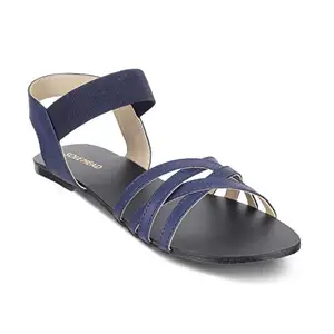 SOLE HEAD Blue Flat Women Sandal