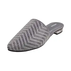 Mochi Womens Synthetic Gun Metal Slip Ons (Size (5 UK (38 EU))