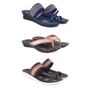 Women's Sandals | Lightweight | Stylish & Easy to Wear For Women's GR-SAN-(3-COMBO)-1953-1956-1992-5