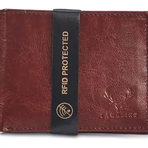 Fawnlink Men Brown Casual Formal Genuine Faux Leather RFID Wallet