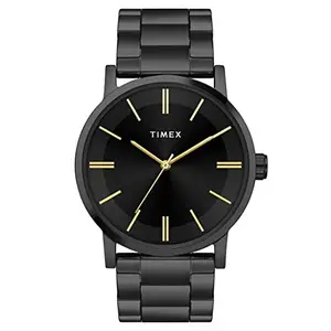 Timex Analog Black Dial and Band Men's Stainless Steel Watch-TWHG35SMU09
