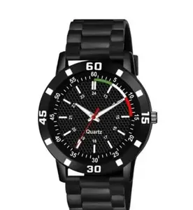 Black Dial Rubber Strap Stylish Analog Watch for Men-TIRG(BKER-TIRANGA-Black_MALE980)