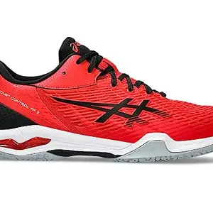 ASICS Mens Court Control FF 3 - Classic Red/Black Sports Shoes, UK - 6