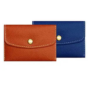 MATSS Leatherette Coin Purses||Card Holder ComboWith Button Closure for Men & Women