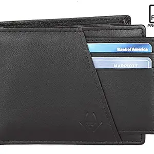 HideChief Black Premium Genuine Leather Wallet(HCRW328)