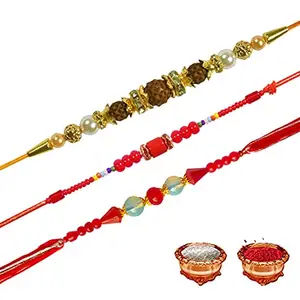 Manonita Rakhi Gift for Brother, bhaiya bhabhi, Gift Set (Rakshabandhan Mug, Roli,Chawal) BQ-BR-BZ