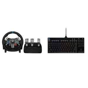 Logitech G G29 Driving Force Racing Wheel with Pedals, Real Force Feedback, USB, PS5, PS4, PC price in India.
