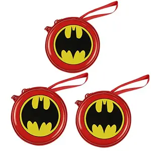 Stealodeal Bat Man Aluminium Dual Zipper Earphone Case(Pack of 3)