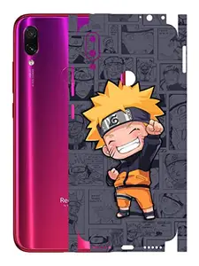 AtOdds AtOdds - Redmi Note 7 Mobile Back Skin Rear Screen Guard Protector Film Wrap (Coverage - Back+Camera+Sides) (Naruto)