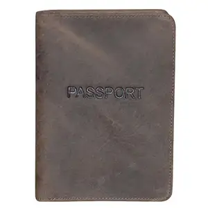 STYLE SHOES Brown Smart and Stylish Leather Passport Holder