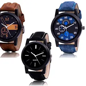 KV Newest Analog Watch for Man Combo 3 Watch for-Man
