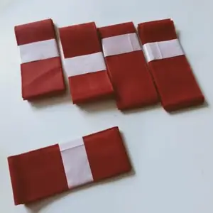 Nylon Hair Ribbon for School Styling Accessories Hair 2 Side Ribbon 5 set (Maroon Colour)