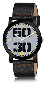 LOREM Grey Sllim Analog Watch for Men LR47