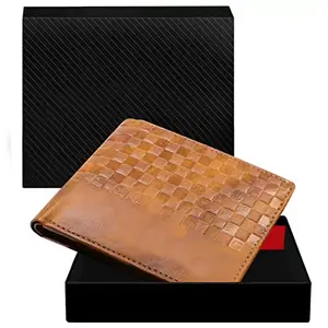 DUQUE Men's EleganceGent Made from Genuine Leather Luxury, Style, and Functionality Combined Wallet (JAC-WL37-Gold)