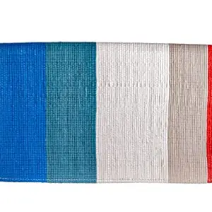 Pabiben Handmade Rajji Ben Rabari Kutchi Upcycled Plastic Weave Waterproof Wallet (Multicolour)