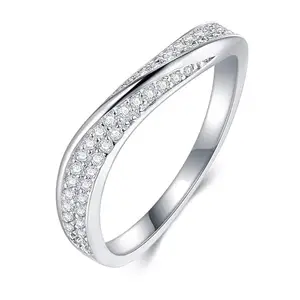 Peora Silver Plated Cubic Zirconia Studded Finger Ring Stylish Engagement Anniversary Fashion Jewellery Gift for Women Girlfriend