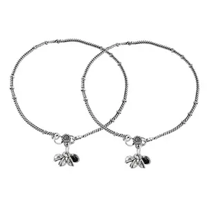 VOYLLA Antique Essentials Nazakat Oxidised Anklet Set|Anklets For Women|Gift For Women|Indo-Western|Ethnic|For Sister|For Lover