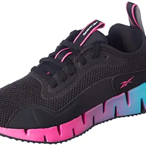 Reebok Womens Black/Black/Proud Pink Zig Dynamica Running Shoes - 3 UK (Hq5866-3)