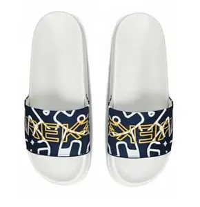 TREK3 Slide Flip Flops Slippers for Men & Women, Casual Slip-On, Lightweight Comfortable Open Toe Slippers for Daily, Anti-Slip Sole Bathroom Slippers,