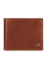 Allen Solly Men Brown Textured Genuine Leather Wallet