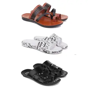 DRACKFOOT Men's Sandals | Lightweight Wear| Stylish & Easy to Wear For Men's GRT-SAN-(3-COMBO)-3151-3104-3126-7