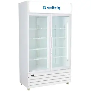 Voltriq 1000L Glass Top Double Door Visi Cooler Laboratory Refrigerator