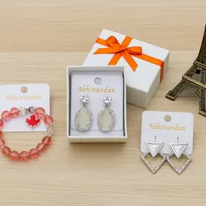 Earring for Women - Elegant Oval CZ Drop Earrings, Crystal Triangle Stud Earrings, Beaded Canada Maple Leaf Bracelet | Jewellery Set