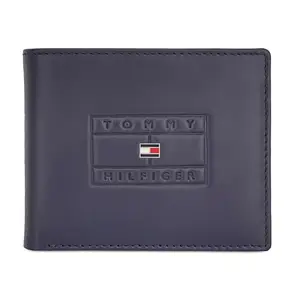Tommy Hilfiger Amherst Men Leather Global Coin Wallet - Navy, No. of Card Slot - 4