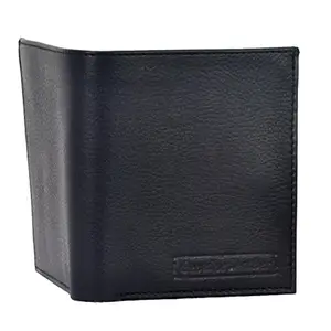 P & Y Fashion Black Pure Leather Men's Wallet