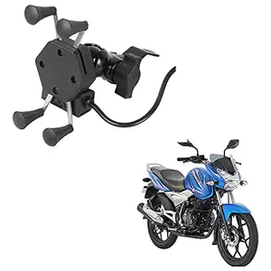 Auto Pearl -Waterproof Motorcycle Bikes Bicycle Handlebar Mount Holder Case(Upto 5.5 inches) for Cell Phone - Bajaj Discover 125 M