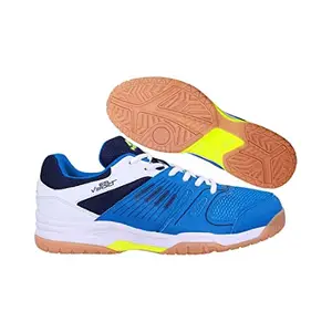 NIVIA 147BW03 Polyester Gel Verdict Badminton Shoes, Size 3 (Blue)