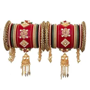 VE - S Imitation jewellery Bridal Bangels set/CHUDA set for wedding-Set no 2 (2.8)