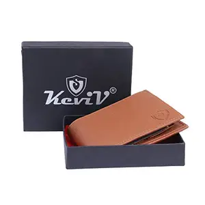 Keviv Artifical Leather Wallet for Men (Tan)