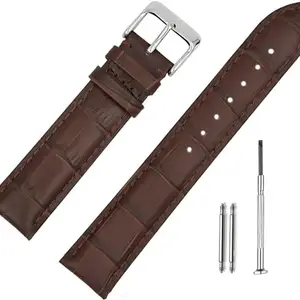RAYYN LEOPARDO LEATHER WATCH STRAP 18 mm Genuine Leather Watch Strap BROWN (18 MM)