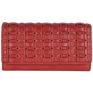 KOMPANERO Genuine Leather Women's Wallet (C-13020-RED)
