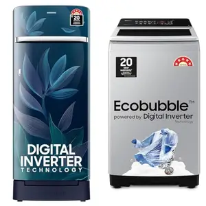 Samsung 215 L, 5 Star, Digital Inverter, Direct-Cool Single Door Refrigerator (RR23D2H359U/HL, Para, 7 kg, Eco Bubble Techn, Digital Inverter Motor, Soft Closing Door, Fully-Automatic Top Load