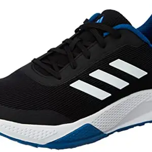 adidas Men Synthetic and Mesh Run Steady M Running Shoes CBLACK/FTWWHT/DRKROY UK-12