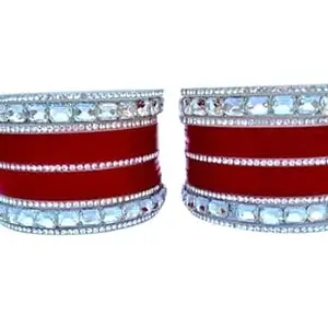 BB Maroon choora set for women/dark red chura bridal bangle set for dulhan/punjaboi bridal chuda set (2.6)