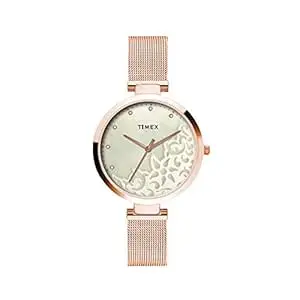 TIMEX Analog Watch for Women with Round Dial & Water Resistant Women's Wrist Watches