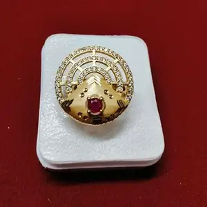 Perfect fit Microgold plated Fine Design Luxury look Adjustable Ring for women n Girls (A2)