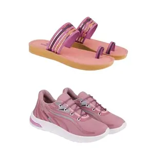 SPORTER Extra Soft Classic Casual wear with Flexibility Technology Flip-Flop Combo for Women's/Girl's(6145+2022)(7)