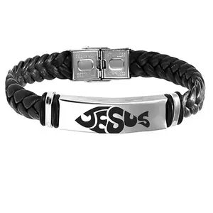 The Men Gift Jesus Braided Leather Weave Bracelets for Mens Boys Magnetic Lock Clasp Genuine Bracelet Wristband Vintage Cuff Jewelry Friendship Couple ShivBLRBr2025134