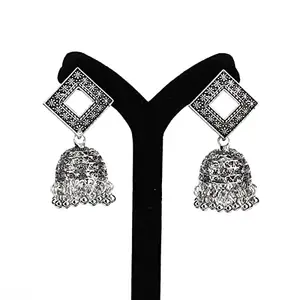Rang Fashion Jewellery Earrings for Women Silver Jhumka earrings for Girls and Women