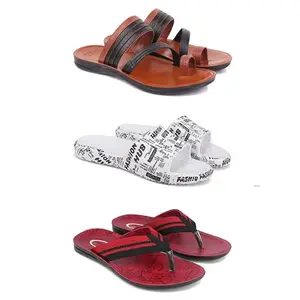 DRACKFOOT Men's Sandals | Lightweight Wear| Stylish & Easy to Wear For Men's GR-SAN-(3-COMBO)-3151-3104-3129-7